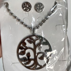 Tree of Life Pendant Necklace & Earring Set